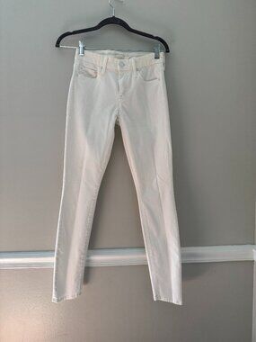 MOTHER White High-Rise Straight Leg Jeans Waist 25